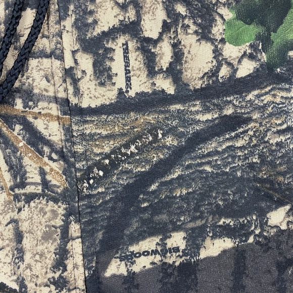 Vintage Camo Hoodie‎ Mens Size XL Bigwoods Trebark Full Zip Angler Bait Casting - Picture 6 of 15